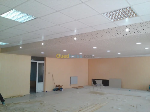 BA13 faux plafon démontable et MDF