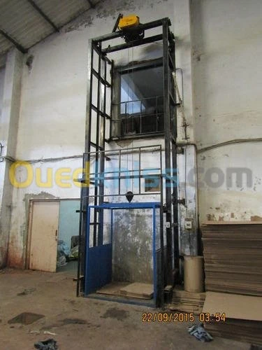 Installation Fabrication MONTE CHARGE