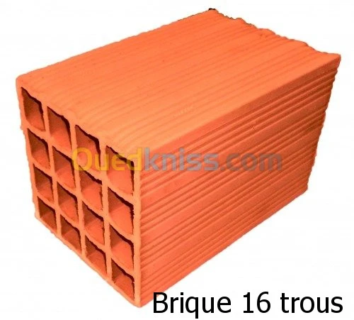 BRIQUE 8 TROUS /  12 TROUS / 16 TROUS