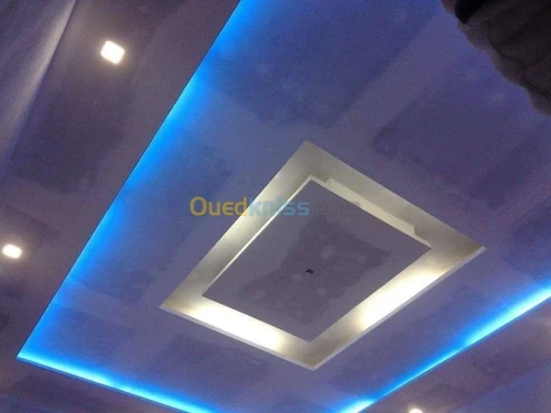 Faux plafond séparation meubles tv