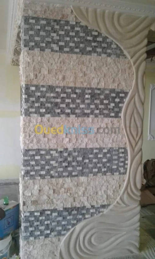 Placo platre + decor hadjra