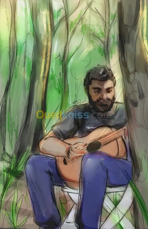 Dessin, portrait, illustration, cadeau