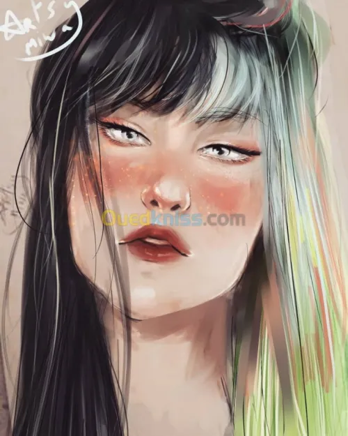 Dessin, portrait, illustration, cadeau
