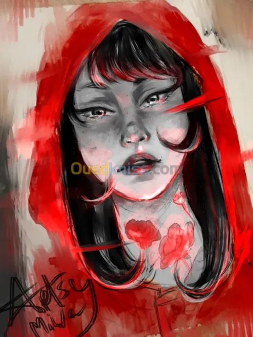 Dessin, portrait, illustration, cadeau