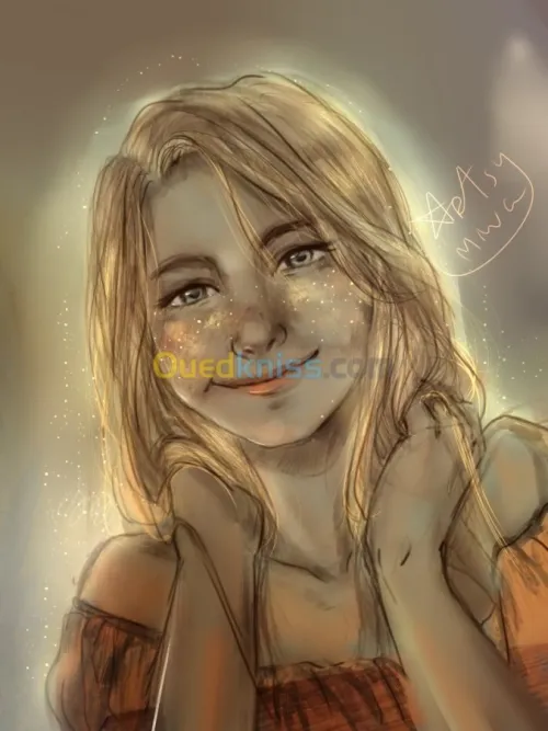 Dessin, portrait, illustration, cadeau