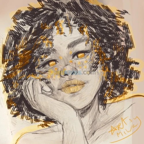Dessin, portrait, illustration, cadeau