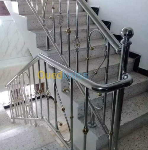 Rampes d'escalier en inox 