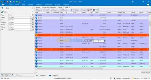 Logiciel du stock Scom