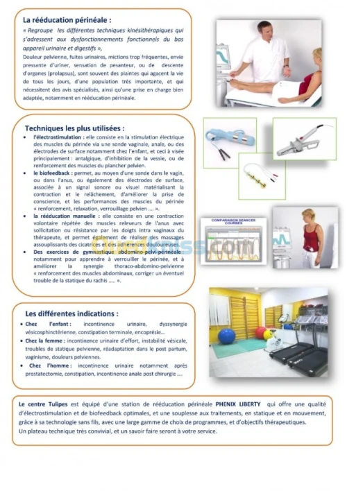 Cystomanométrie - Rééducation périnéale - Algérie       