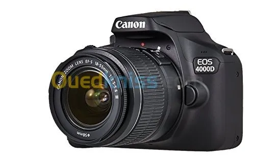 CANON EOS 4000D - APPAREIL PHOTO NUMÉRIQUE + OBJECTIF EF-S 18-55mm - 18 MP - LCD 2.7" - HD - WI-FI - BLACK