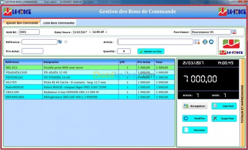 Logiciel de Stock
