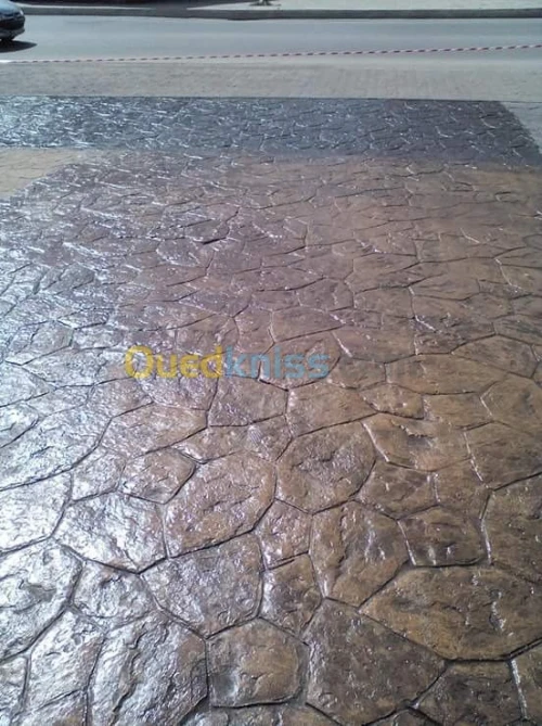  béton imprimé, poireaux et tarton