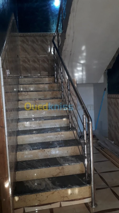 rampe d' escalier en inox