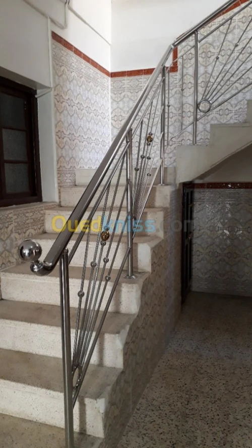 rampe d' escalier en inox