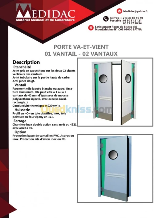 Porte hospitalier antibactériens 