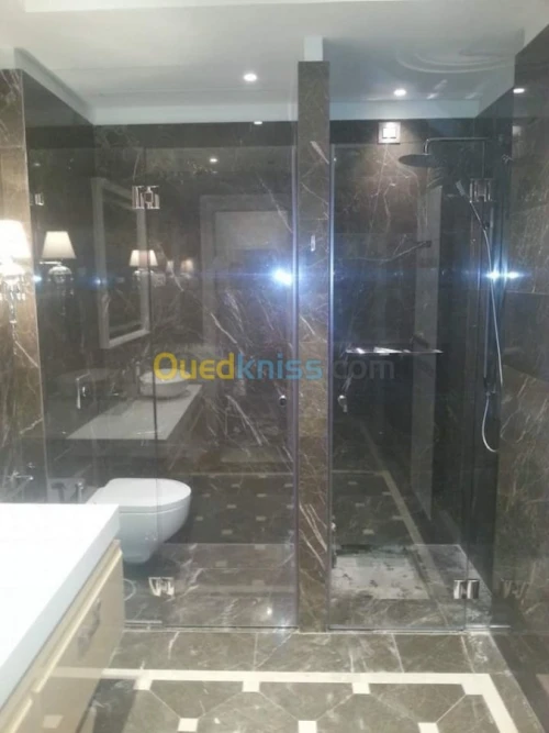 Cabine de douches italiene en verre