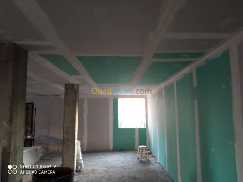 Placo plâtre BA13 Revêtement interieur