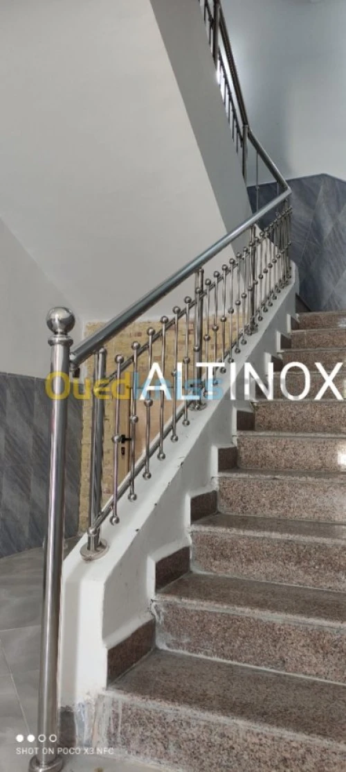 Rampe d' escalier en inox