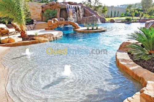 conception et réalisation de piscine, fontaine, jet d'eau,et mur d'eau