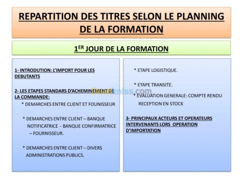 PROCESS STANDARS D'IMPORTTAION 