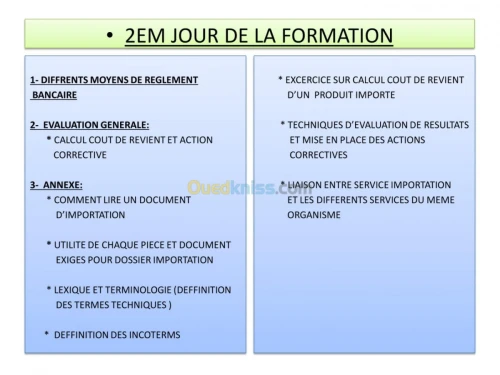 PROCESS STANDARS D'IMPORTTAION 