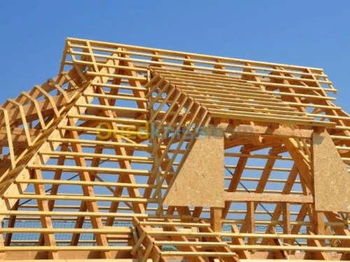 Charpente tuile et faux plafond bois