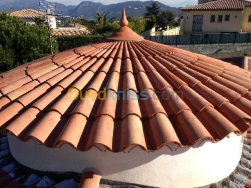 Charpente tuile et faux plafond bois