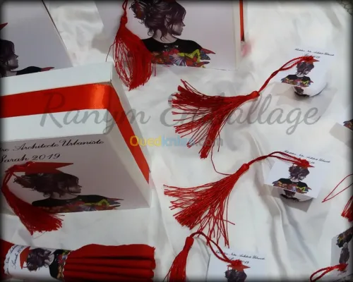 Carte d'invitation et Boîte a gâteaux 