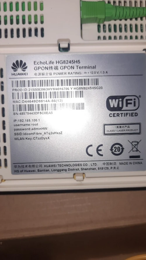 Modem fibre huawei