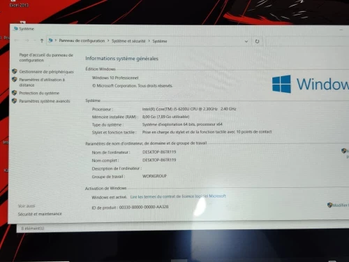 LENOVO X260 YOGA 360 TACTILE / I5 6EME / 8G / 256 SSD /13 FHD