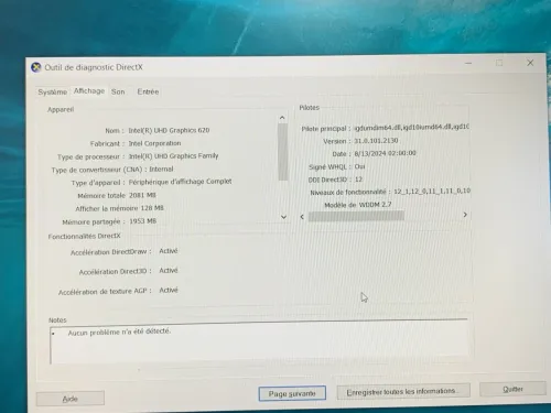 DELL LATITUDE 5500 / INTEL I5 8 EME / 8 G / 256 SSD NVME / 15.6 FHD