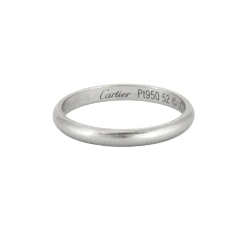 L'affaire Bague Véritable Cartier Platine avec certificat et facture d'achat 