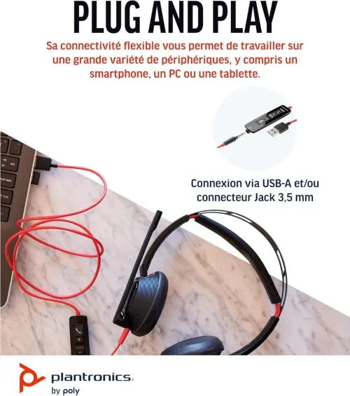Micro-casque Poly Blackwire 5520.