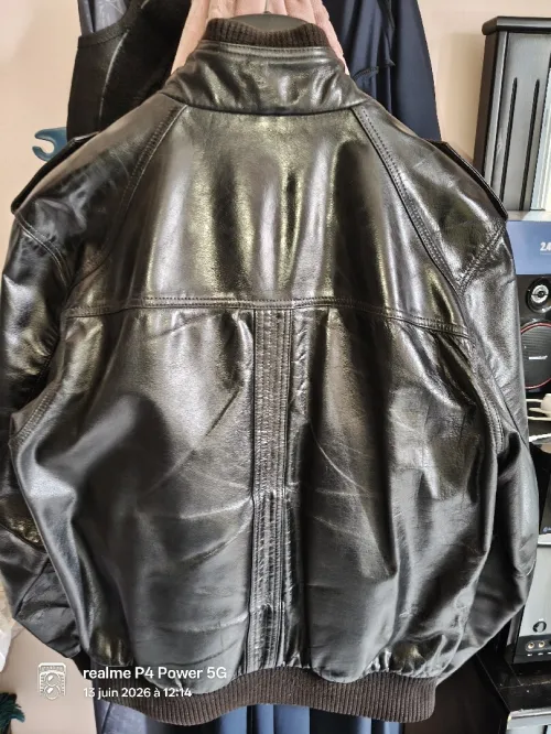 Veste véritable cuire