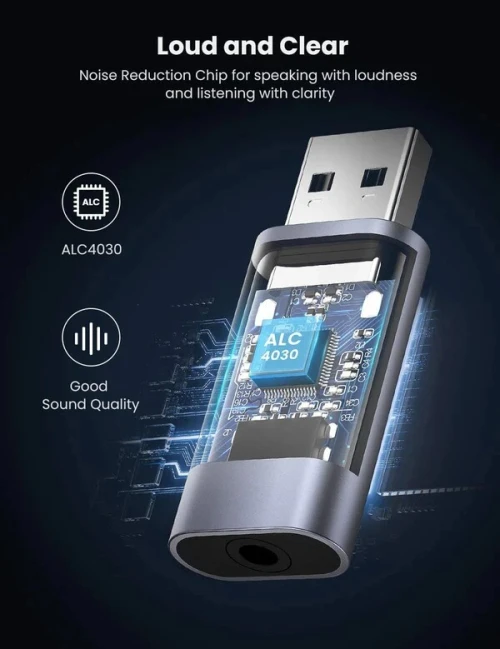 UGREEN USB to Audio Jack USB External Sound Card 3.5mm Audio Adapter