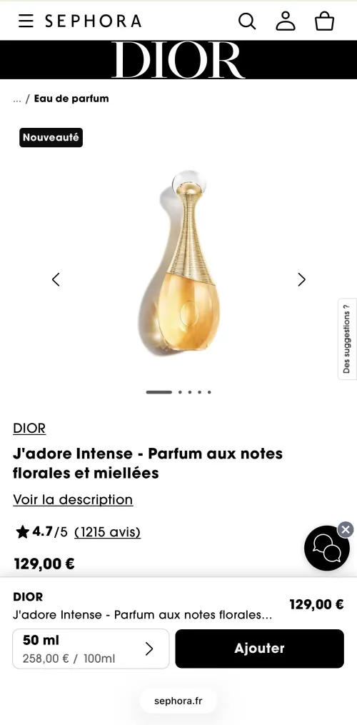 Dior j adore intense 50ml