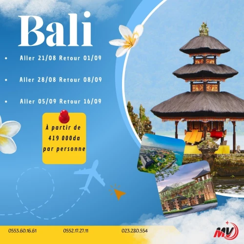Voyage organisé a destination de BALI été 2025