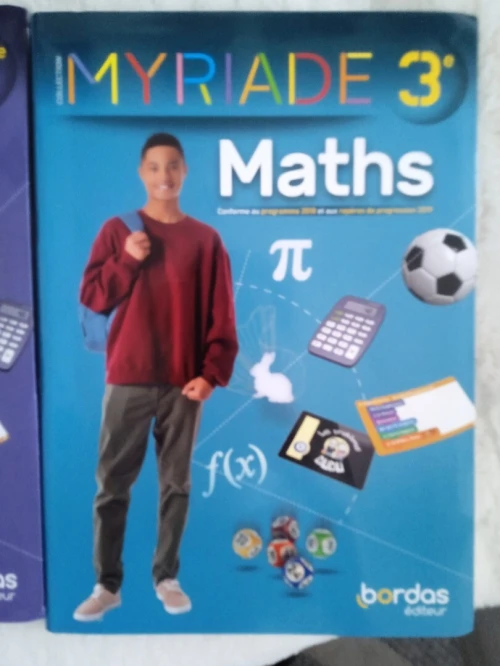 Myriade Maths édition Bordas - niveaux 6e, 5e et 3e