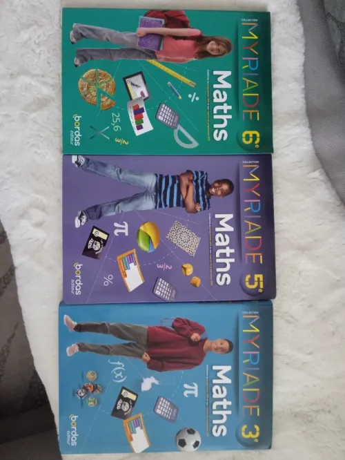 Myriade Maths édition Bordas - niveaux 6e, 5e et 3e