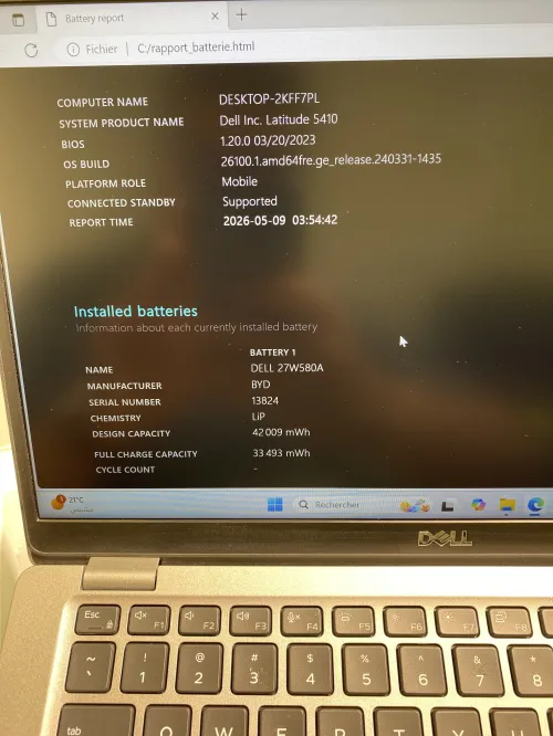 DELL 5410 I7-10TH/8RAM/256SSD 14 POUCES