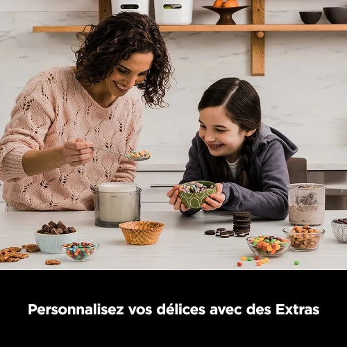 Ninja CREAMi machine à crème glacée et à desserts glacés, 7 programmes noir/argent 1,4L 800W NC300EU
