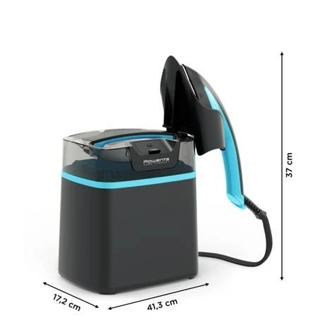 DEFROISSEUR A VAPEUR ROWENTA CUBE COMPACT 5 BARS NOIR ET BLEU 2980W UR1512D1