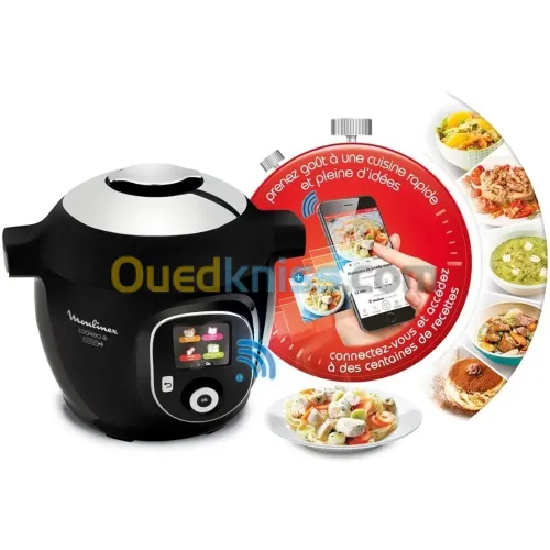 MOULINEX COOKEO+ CONNECT MULTICUISEUR INTELLIGENT 6 PROGRAMMES 200 RECETTES 6L NOIR 1600W CE867810