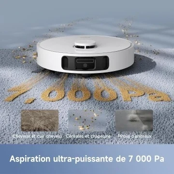 Aspirateur Robot MOVA E30 Ultra Vidage Automatique, Nettoyage Automatique des Serpillières 7 000 Pa