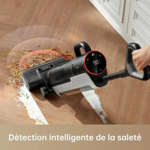 dreame H12 Dual Aspirateur Nettoyage Intelligent Aspiration Humide Sèche, Aspirateur sans Fil 4 en 1