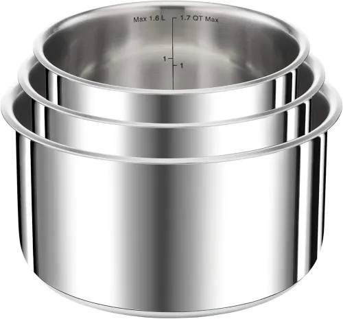 Batterie de cuisine Seb Compact inox 10 pcs L953SA04