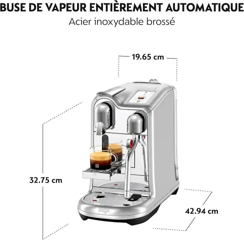 Nespresso Creatista Pro Machine à café, SNE900BSS par acier inoxydable