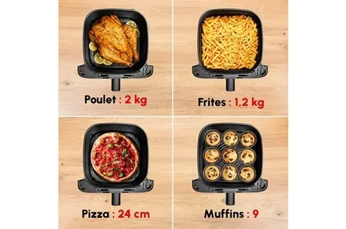 Moulinex Friteuse sans huile air fryer Easy Fry Mega 7,5L EZ855D20-2000W