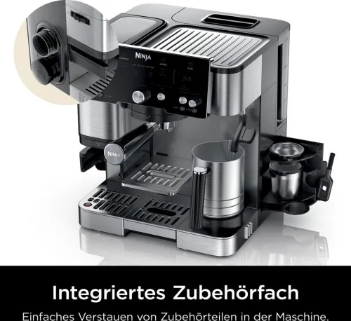 Machine à café - NINJA - 3en1 ES601EU Luxe Premier - 1650 W - 2 Litres - Acier inoxydable