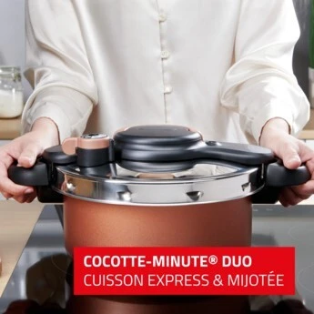 Seb Autocuiseur - Clipso Minut' Duo  P4705101 5L Effet Cuivre